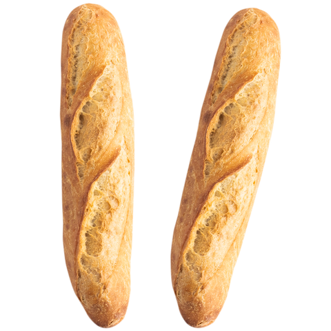2 rustieke stokbroodjes tarwe wit